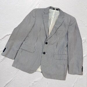 Hugo Boss Classic Black and White Striped Blazer